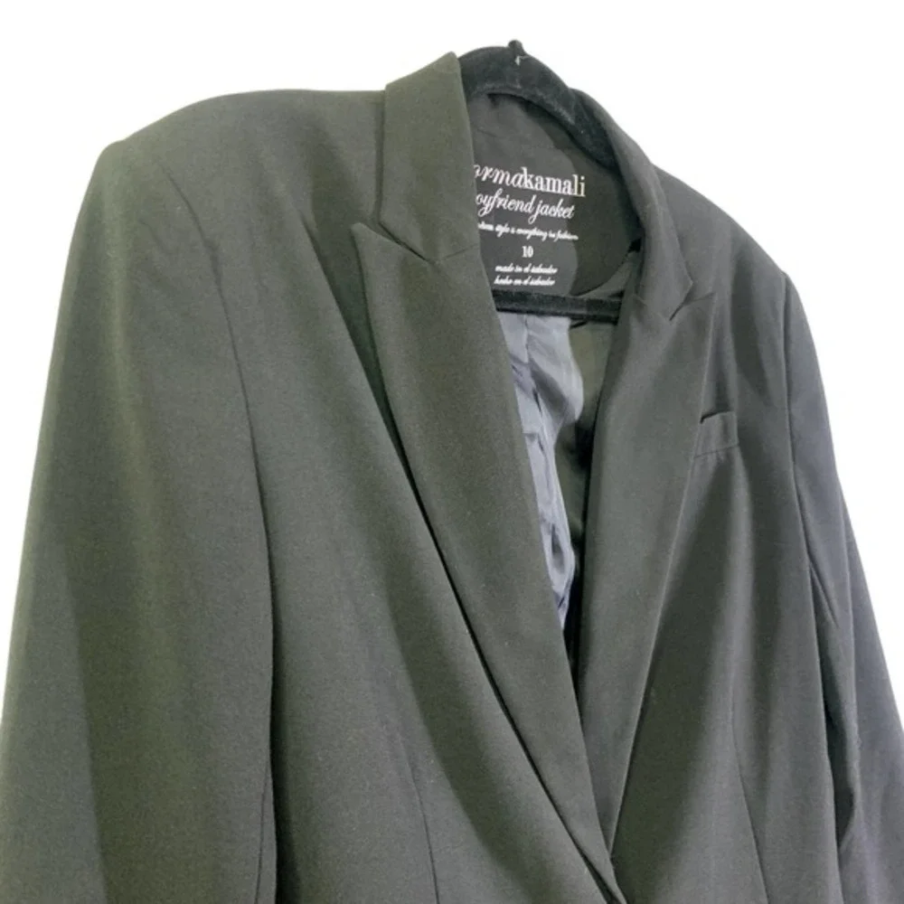NORMA KAMALI Black Boyfriend Cut Blazer Jacket‎